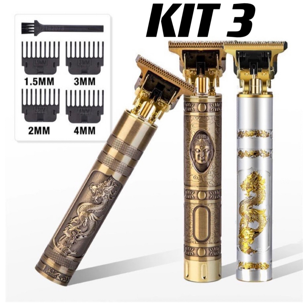 KIT Máquina De Cortar Cabelo Para Barba Masculina Designer Aleatório Elétrico Profissional em Oferta na Shopee