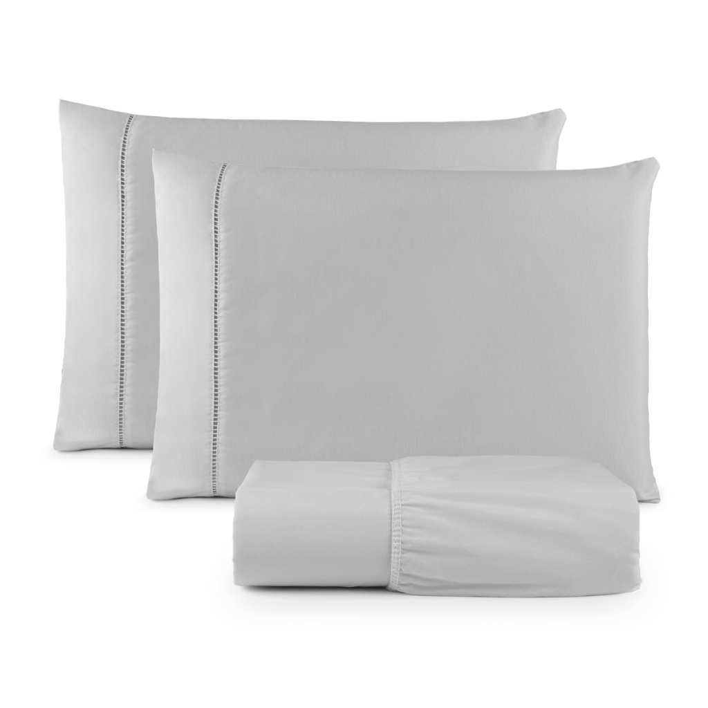 Jogo de Lençol cama Queen 3Pçs 600 Fios Toque Acetinado extra macio micropercal egipcio