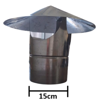 Chapéu Chinês para Chaminé 150mm em Aço Galvanizado – Ideal para Fogão a Lenha e Churrasqueira. em Oferta na Shopee