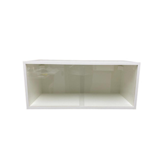 Nicho Expositor 70x30x30 em mdf branco Com Portas em Acrilico em Oferta na Shopee