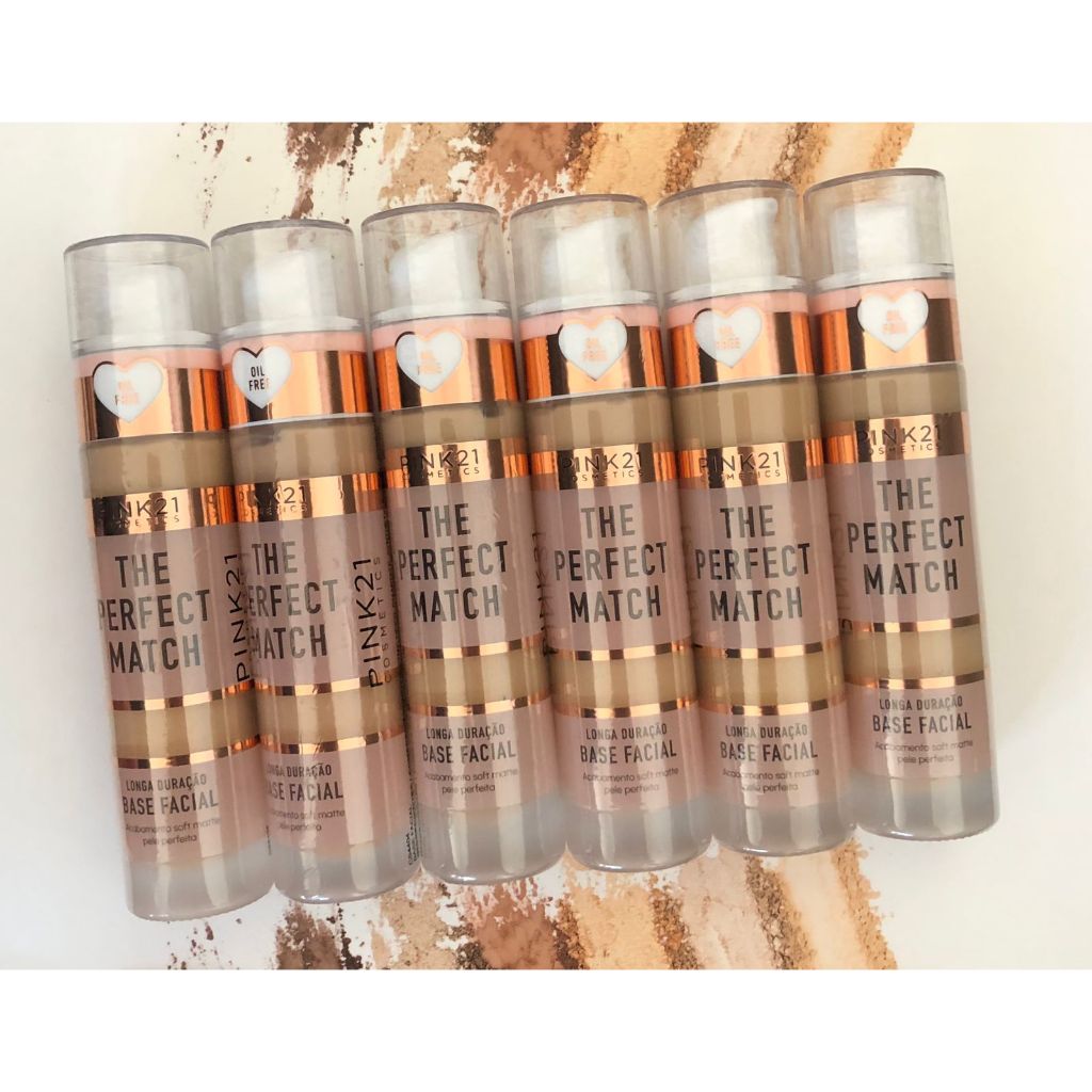 Base Liquida Longa Duração The Perfect Macth Pink 21 em Oferta na Shopee