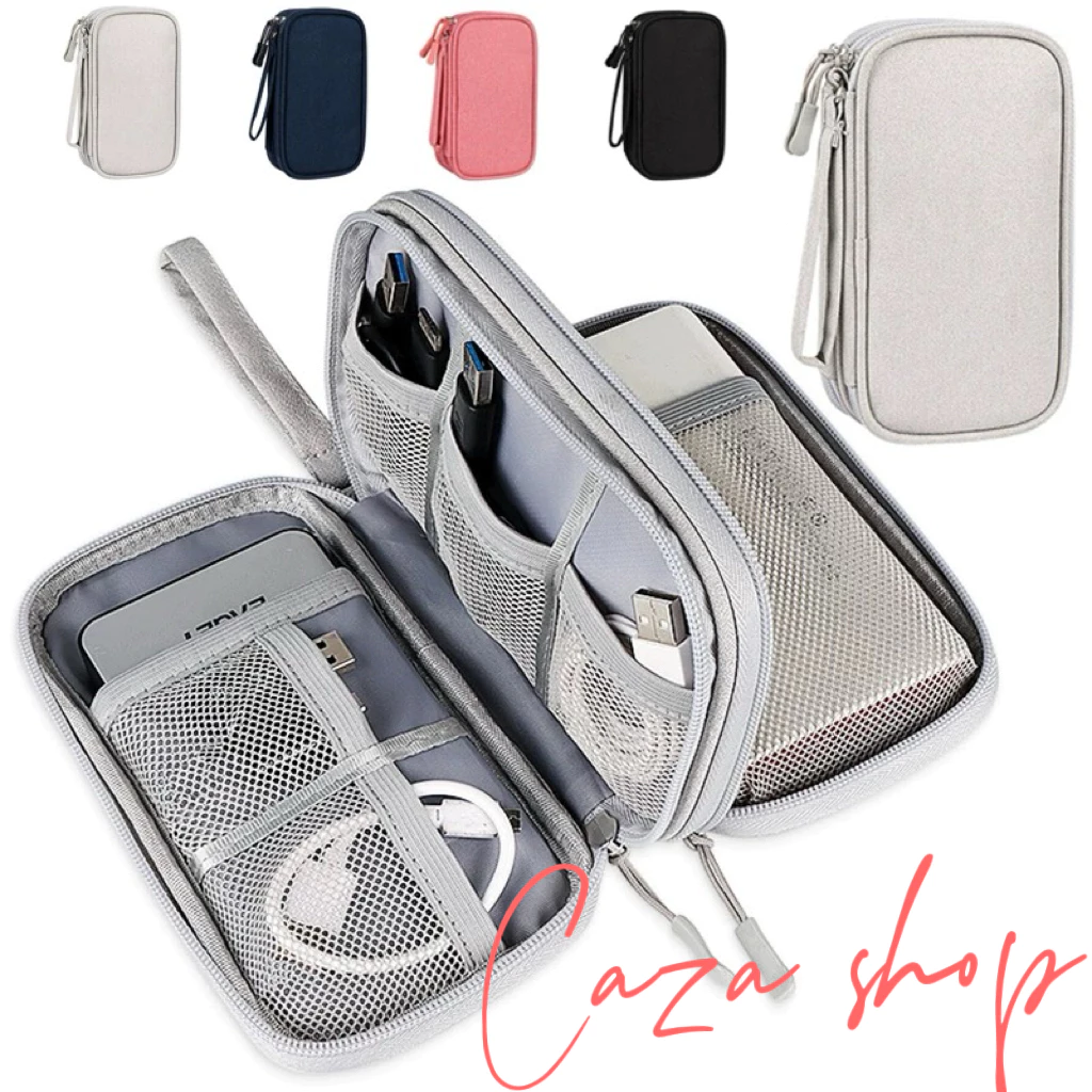 Necessaire organizadora bolsa portatil celular cabos fios  armanazamento — imagem 1