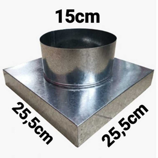 Adaptador de Churrasqueira Pré-Moldada – Conexão 25,5x25,5 cm para Tubo 15 cm. em Oferta na Shopee