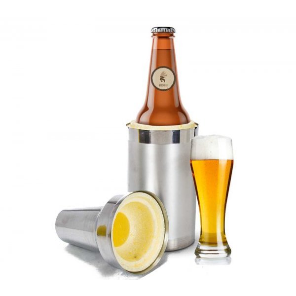 Porta garrafa alumínio polido 600ml camisinha garrafa cerveja