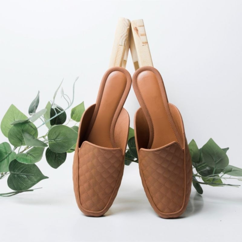Mule sapato bico quadrado