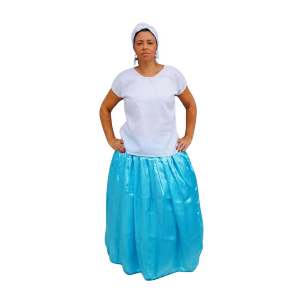 Saia De Oxumaré Erê Cosme Damião Roupa Umbanda Candomblé Azul Erê  Cosme Damião