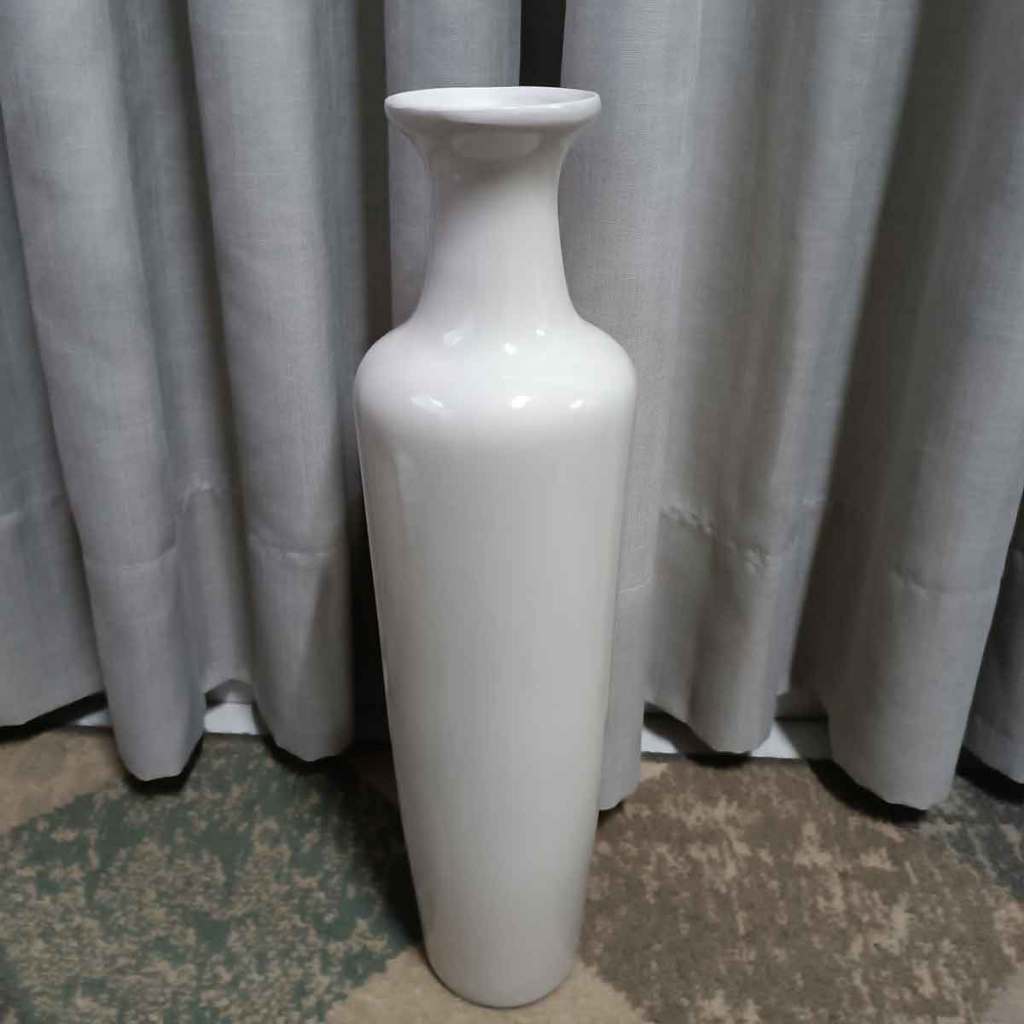 Vaso de Chão Grande decorativo de cerâmica modelo classico off white ou Marrom Cappuccino em Oferta na Shopee