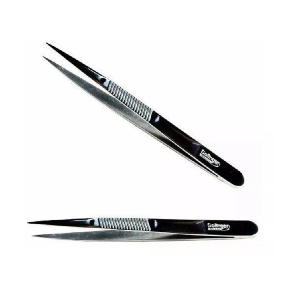 Pinça Agulha Listra Solingen Para Designer De Sobrancelhas Original
