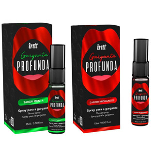 Spray Garganta Profunda Oral Sabor Beijável Morango Menta intt em Oferta na Shopee