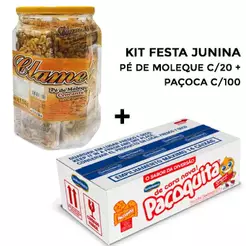 Kit Festa Junina 2 Itens Paçoquita Santa Helena e Pé de Moleque Clamel