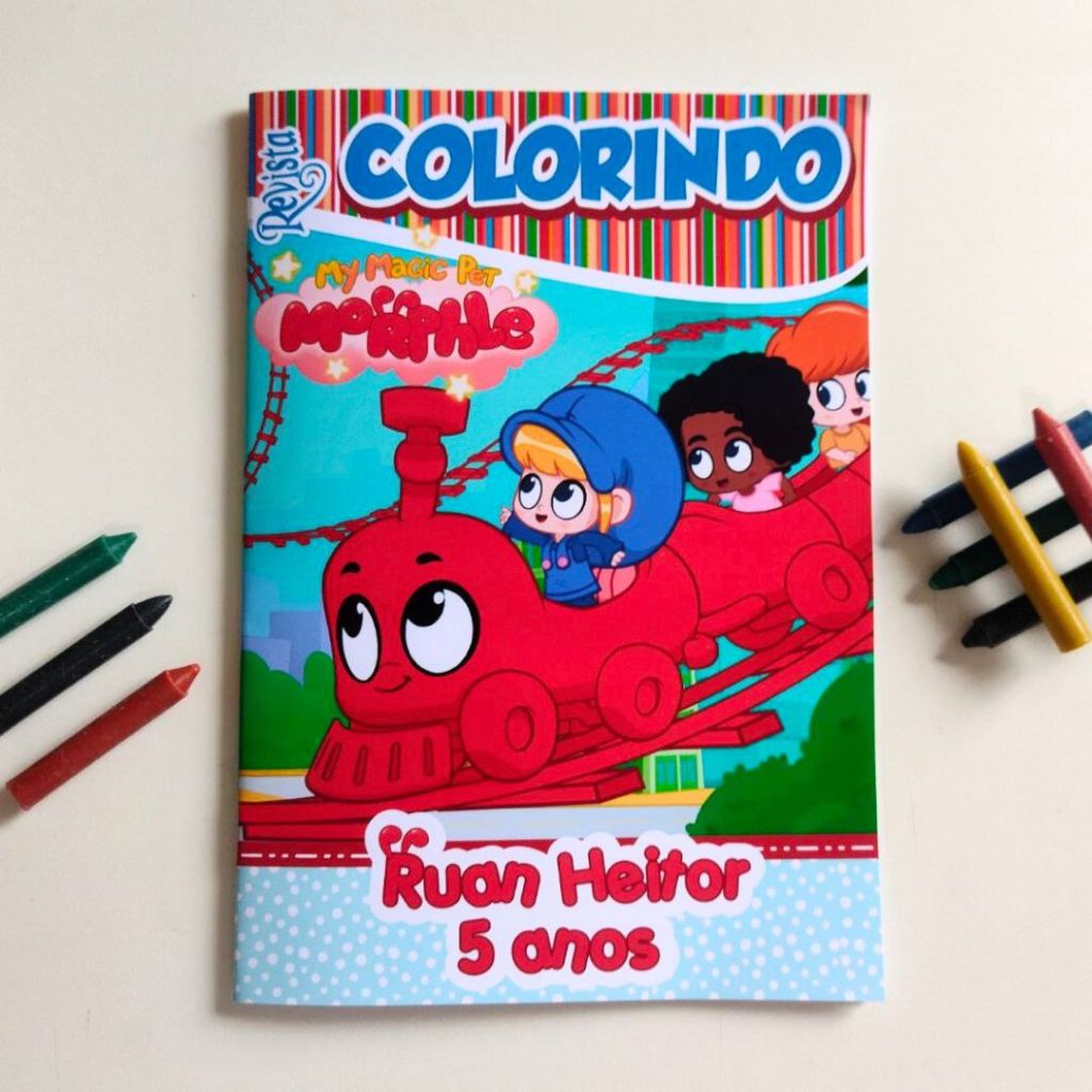 Revistinha de Colorir Morphle 14x21cm (Livrinhos de Colorir p/ Aniversário Personalizado -  lembrancinha infantil)