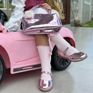 Sapatilha Infantil Feminina Confortável Com Laço Gliter + Bolsa Infantil Menina em Oferta na Shopee