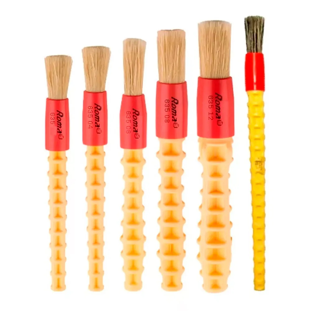 Kit Pincéis Para Detalhamento Automotivo Roma Pincel - 6 Uni