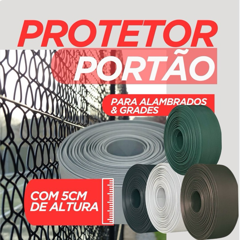 PROTETOR DE PORTÃO, GRADES E ALAMBRADOS 50MX5CM em Oferta na Shopee