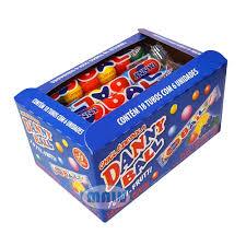 Chiclete Tubo Danny Ball 18 pacotes C/6 Bolinhas Chiclé Caixa 340g
