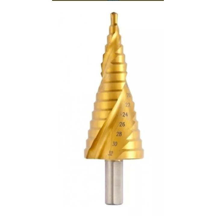 Broca Escalonada 4mm a 20mm 9 Etapas Fertak Cód. 12992 em Oferta na Shopee