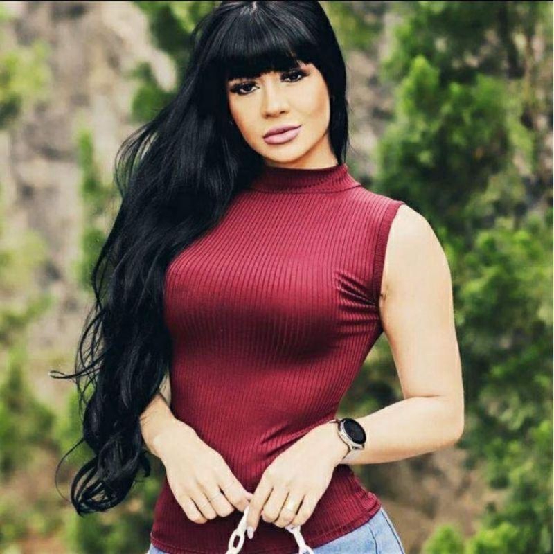 kit 2 blusas  moda blogueira gola alta em Oferta na Shopee