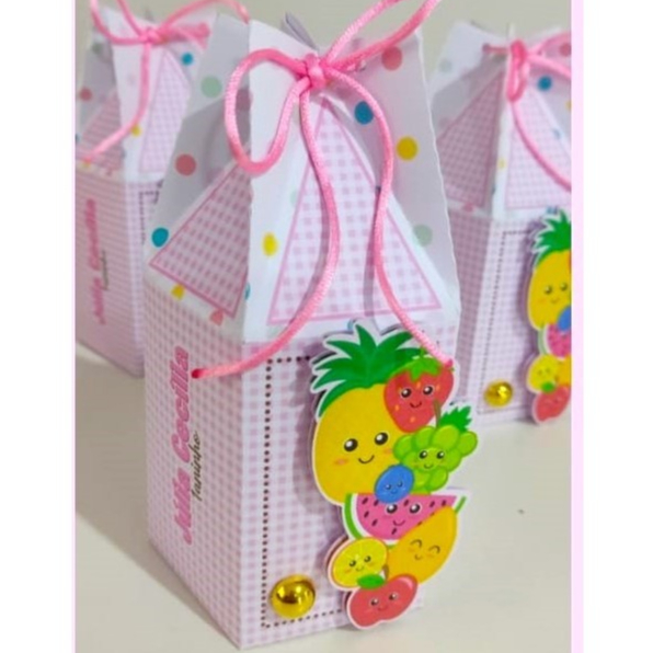 5/10/15/20 Caixa Sacolinha Personalizada Festa FRUTINHAS