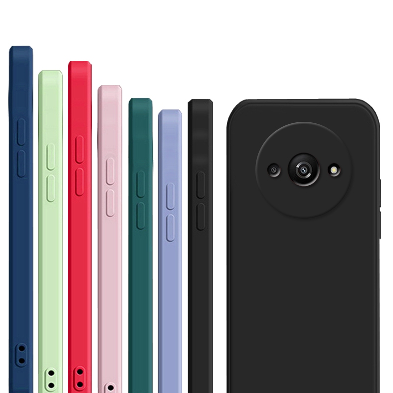 Kit 2X1 Xiaomi Redmi A3 6.71" - Capa Silicone Colorida Aveludada + Pelicula Frontal Ceramica 9D