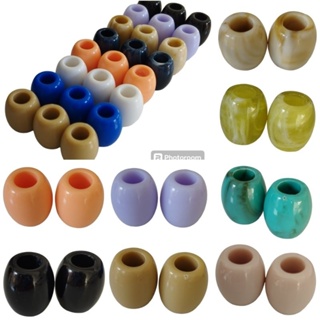 Entremeio barril de acrílicos lisos ou mesclados 10 peças em Oferta na Shopee