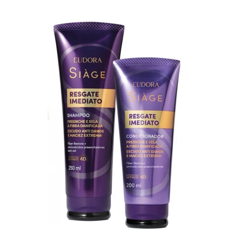 Kit Siàge Resgate Imediato: Shampoo 250ml + Condicionador 200ml