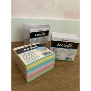 Bloco De Anotação Colorido Branco 500 Folhas Bloco de Notas Lembrete em Oferta na Shopee