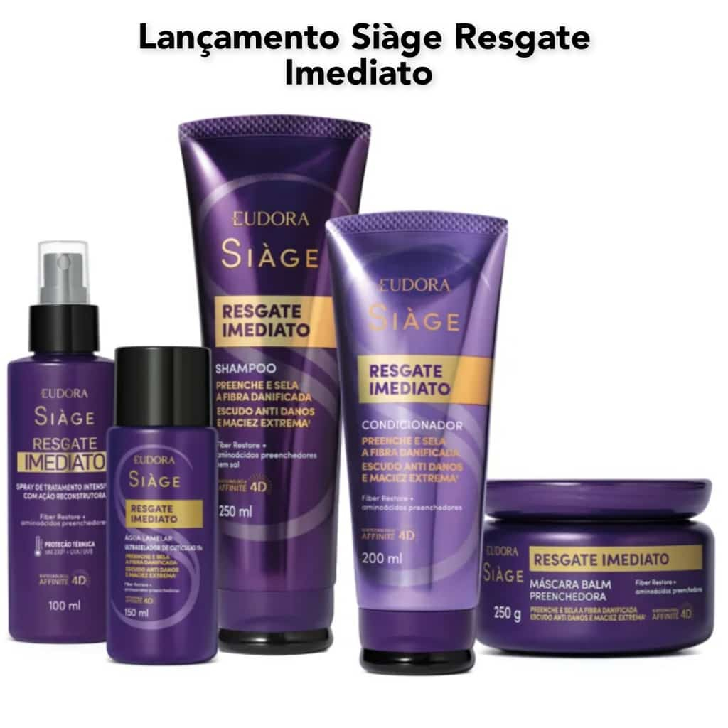 Lançamento Siàge Eudora Resgate Imediato - Tratamento de Reconstrução do cronograma Capilar