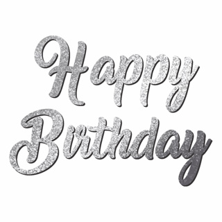 Aplique Letreiro Happy Birthday 60x45cm Cor Prata Glitter Mdf Frase Painel Decorativo Festa Aniversario Decoração em Oferta na Shopee