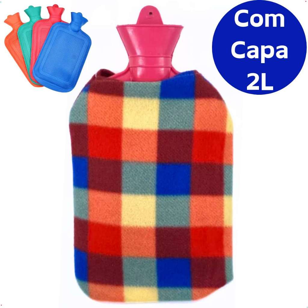 Bolsas Térmicas Compressa Água Quente e Fria 2 Litros Alívio Para Dores e Desconfortos Com Capa.