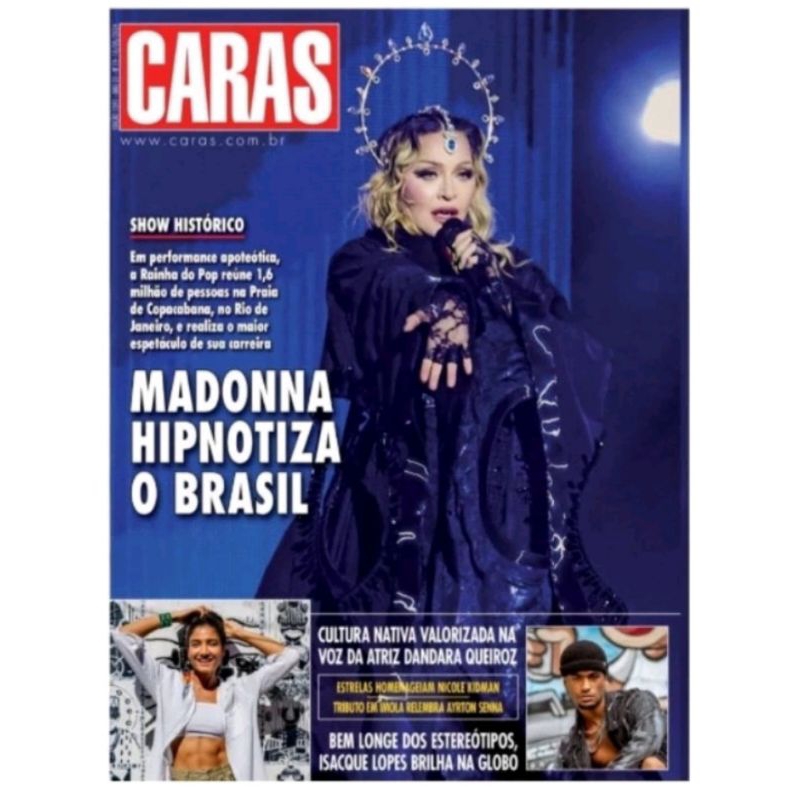 Revista Caras Madonna The Celebration Tour Rio de Janeiro 2024