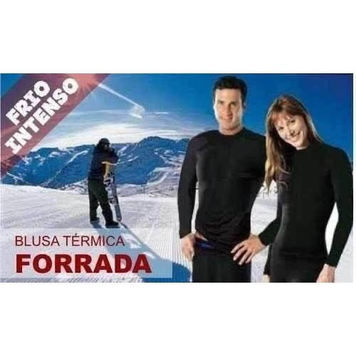 2 Blusa Térmica Peluciada Segunda Pele preta Forrada Camisa Proteção Uv 50+ Camiseta confortável Unissex Academia Manga Longa