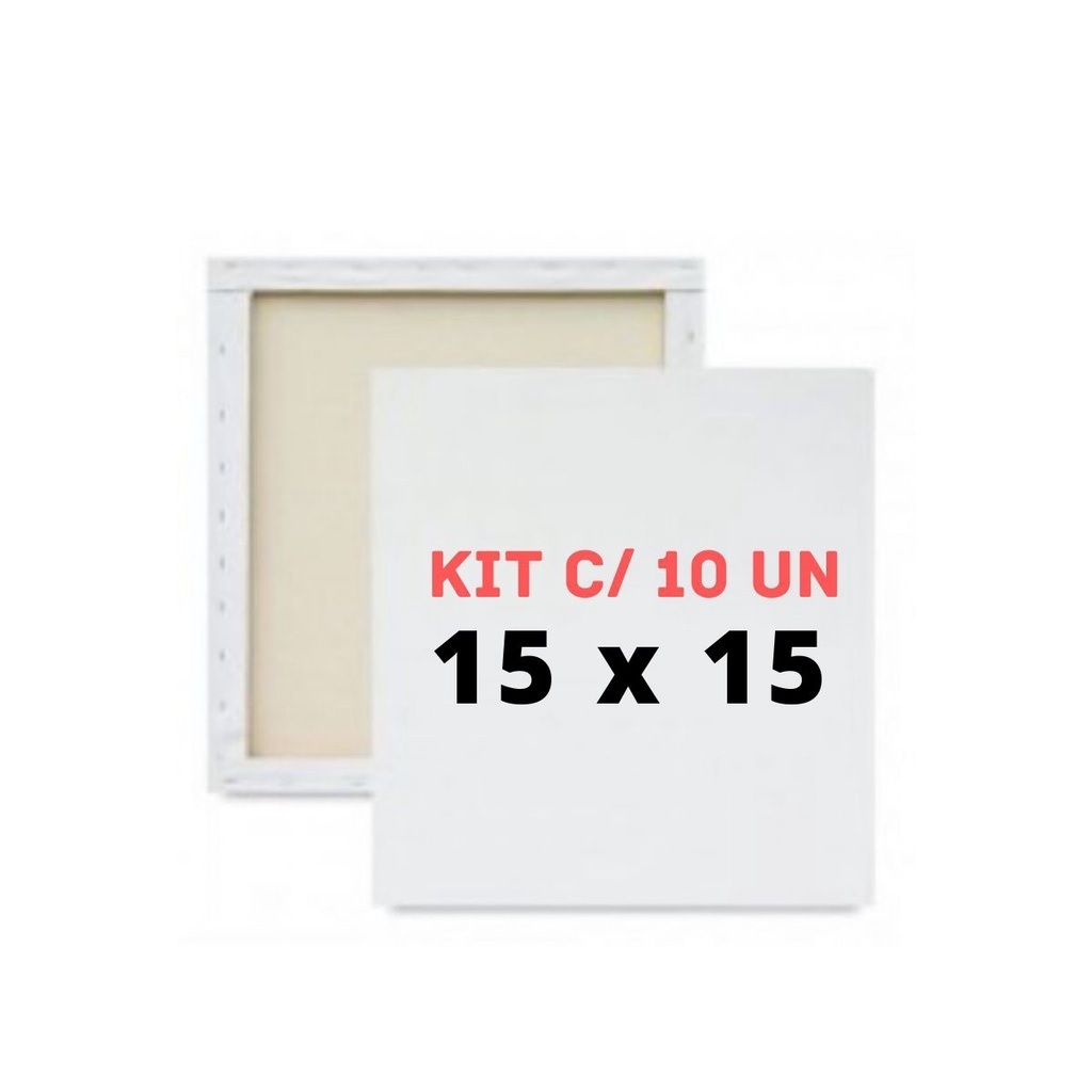 KIT 10 TELAS 15X15 cm PARA PINTURA