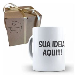 Caneca Personalizada Sua Ideia aqui + Caixinha de Presente em Oferta na Shopee