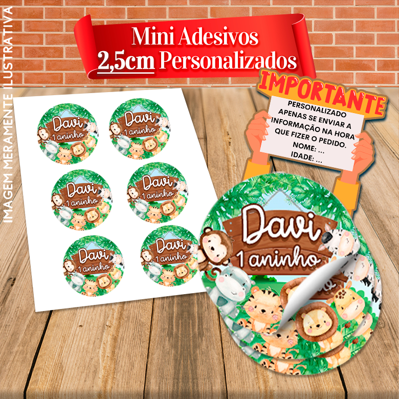 70 Mini Adesivos personalizados ideal para tampa de papinha 40g 40ml Redondos 2,5cm Sonic - Masha e o Urso - Fazendinha