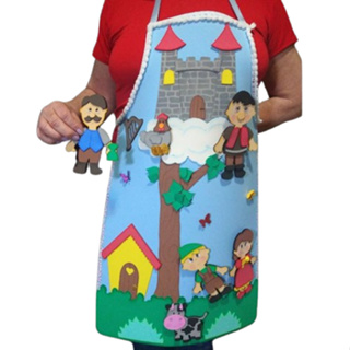 Avental em e.v.a - História João e o pé de feijão - Material pedagógico em Oferta na Shopee