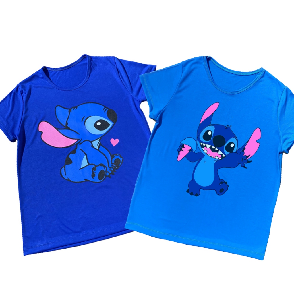 Blusa tshirt babylook feminina manga curta malha personagem desenhos divertidos