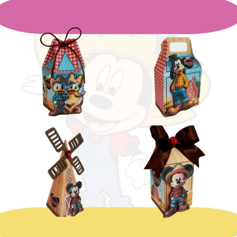 kit Festa Mickey Fazendinha -  Lembrancinhas Personalizadas Mickey Fazendinha - Papelaria Personalizada