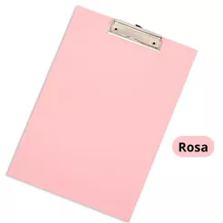Prancheta A4 Rosa Mdf Com Oficio Prendedor De Metal Eficiente 33cm x 23cm Stalo