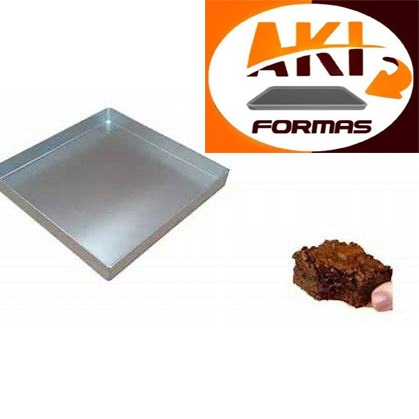 FORMA PARA BROWNIE 35X35X2 OU ROCAMBOLE FEITA EM ALUMINIO COM NOTA FISCAL (( CAIXA 9 )) em Oferta na Shopee