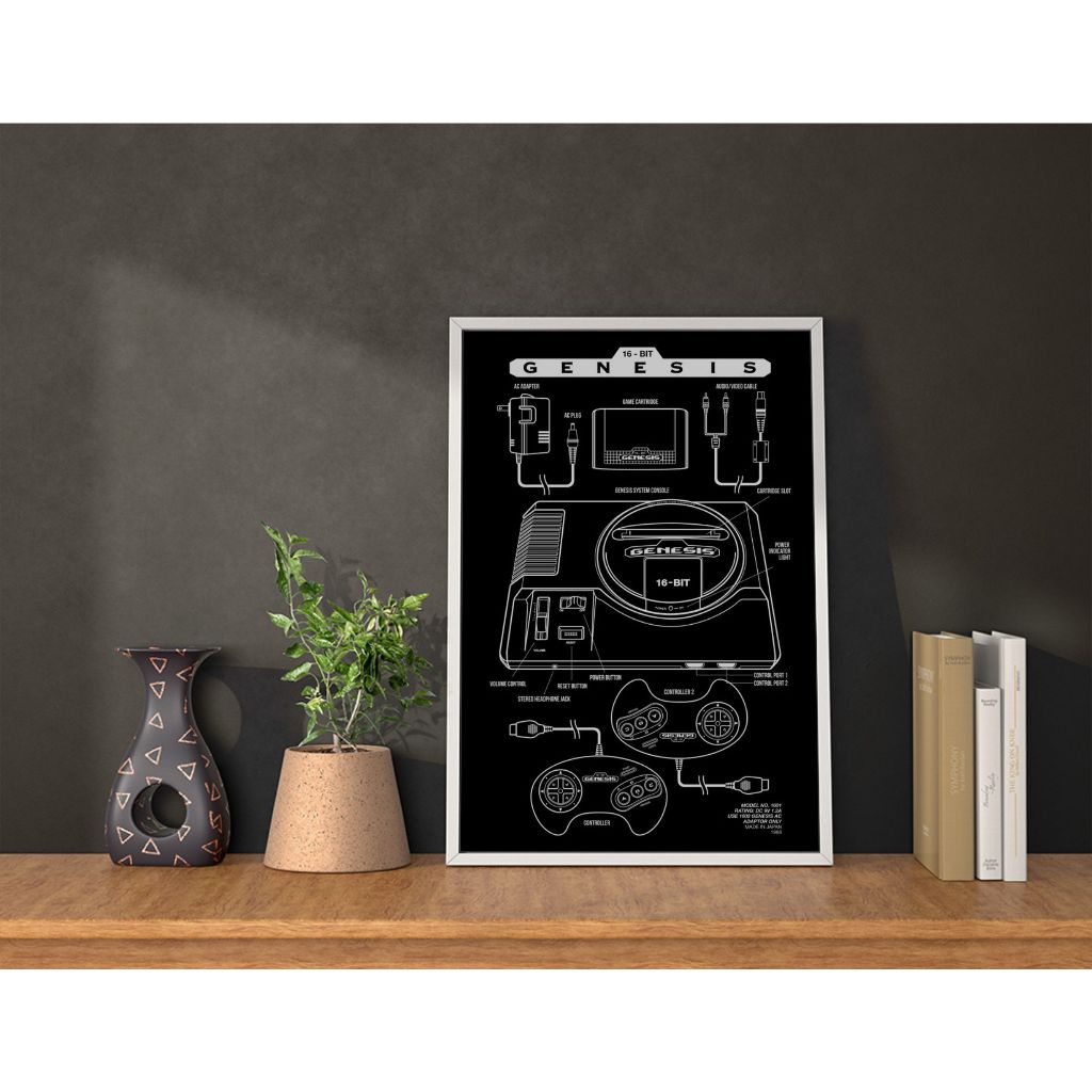 Quadro Placas Decorativas geek Console Game Arte Poster Genesis (2)