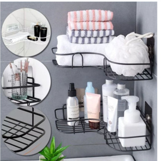 Kit 1/2 Prateleiras Suporte Com Alto Adesivos Para Parede Banheiro Cozinha lavanderia Shampoo em Oferta na Shopee