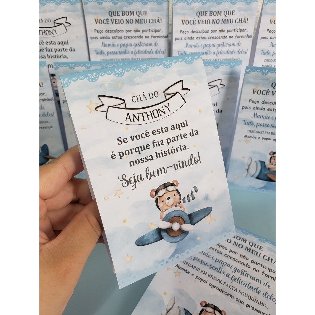 Centro de mesa agradecimento personalizado para festas enfeite Chá de bebê fraldas Ursinho aviador