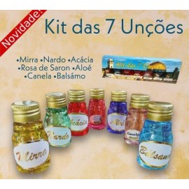 Kit óleo de unção na caixa com 7 essências 10ml