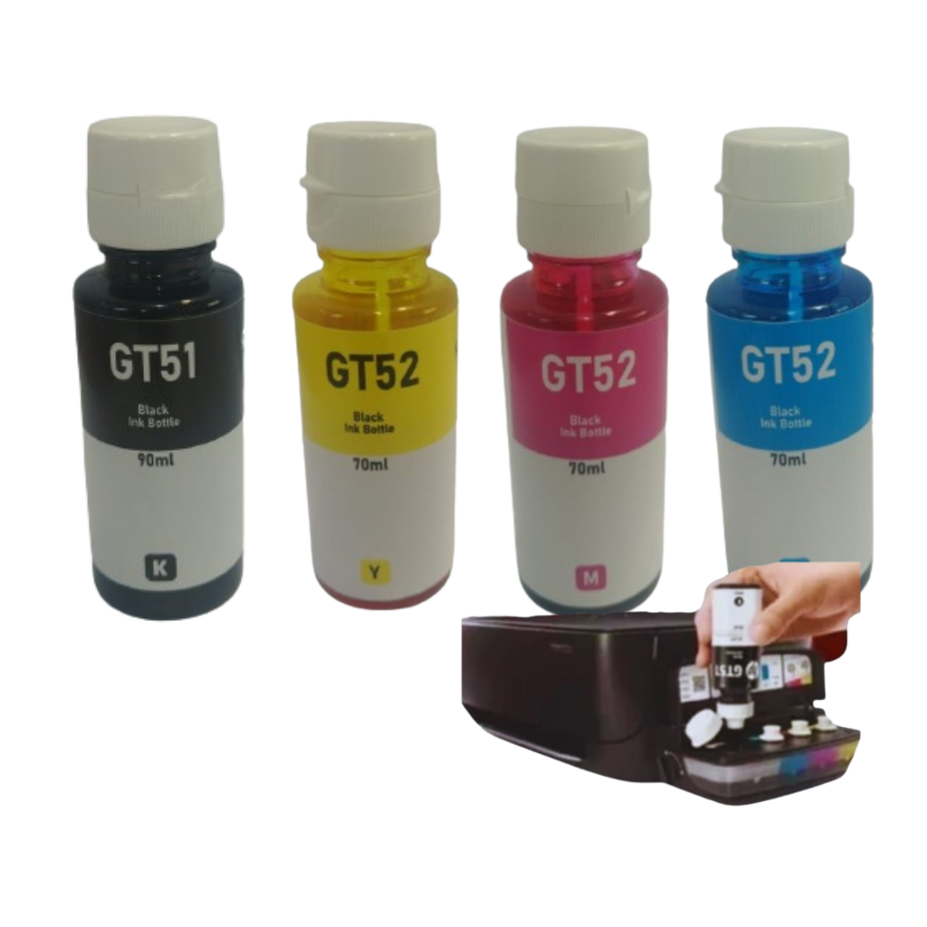 Kit Refil 4 Tinta Para  Hp Gt 51 Gt 52 -   Tank 517- 532- 532-416-316-316Gt5822  GT5810