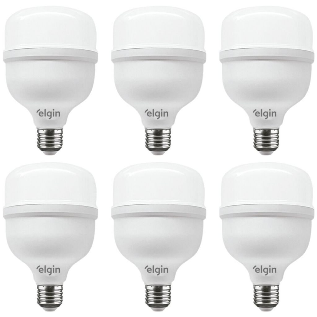 Kit 6 Lâmpadas Super Bulbo Alta Potência Led 30w 6500k - Elgin em Oferta na Shopee