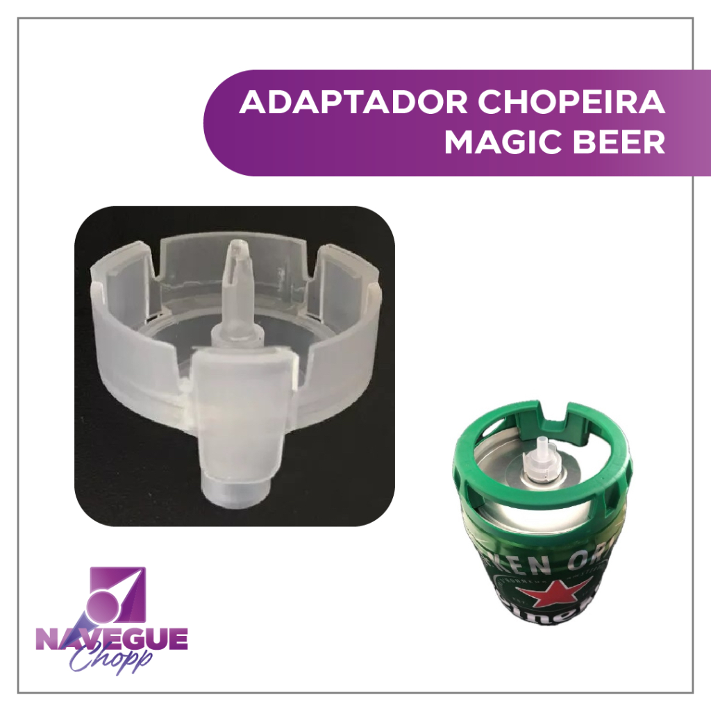 Adaptador de Chopp Magic Beer para Barril Heineken 5L - Ideal para Chopeiras