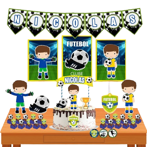 Kit futebol Decoração Festa só Um Bolinho Aniversário Casa