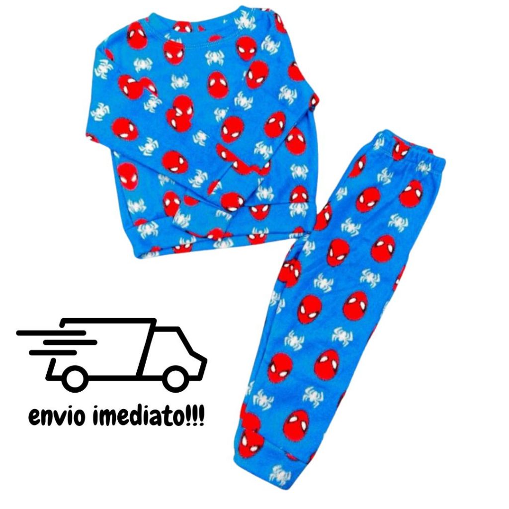 Conjunto pijama infantil soft inverno menino estampas sortidas