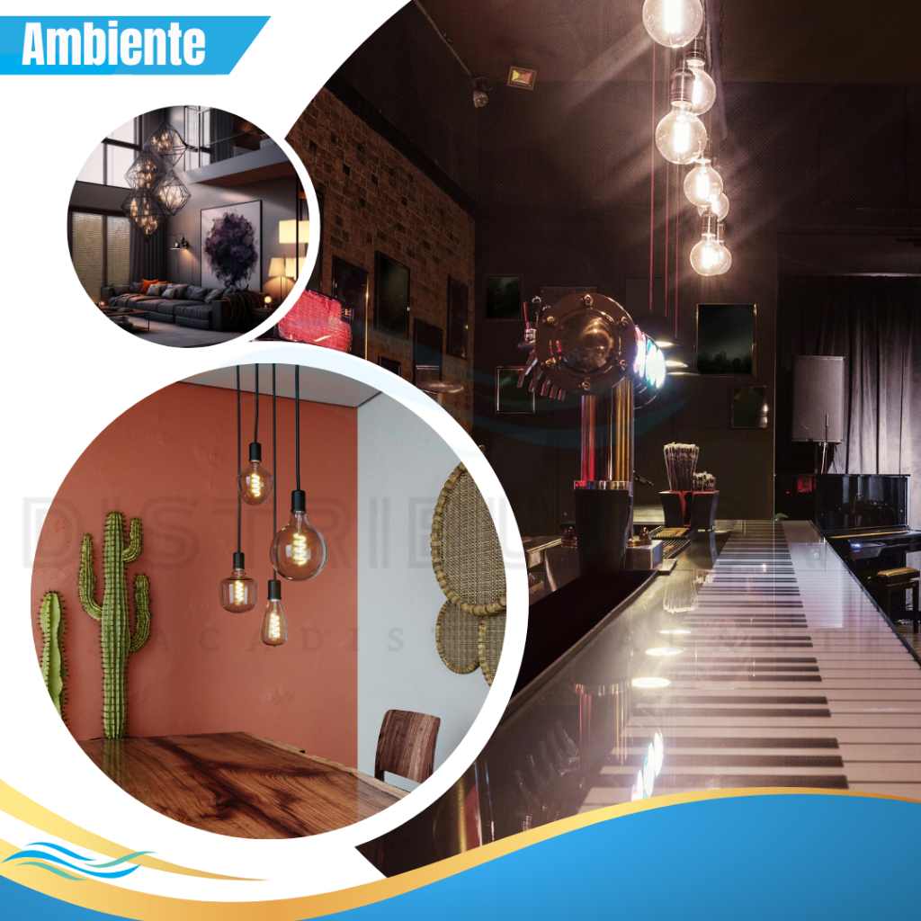 Lampadas Retro Linha Deluxe Black G95 - A60 - G125 - ST64 - 5w 2200k Ambar Avant — imagem 2 de 2