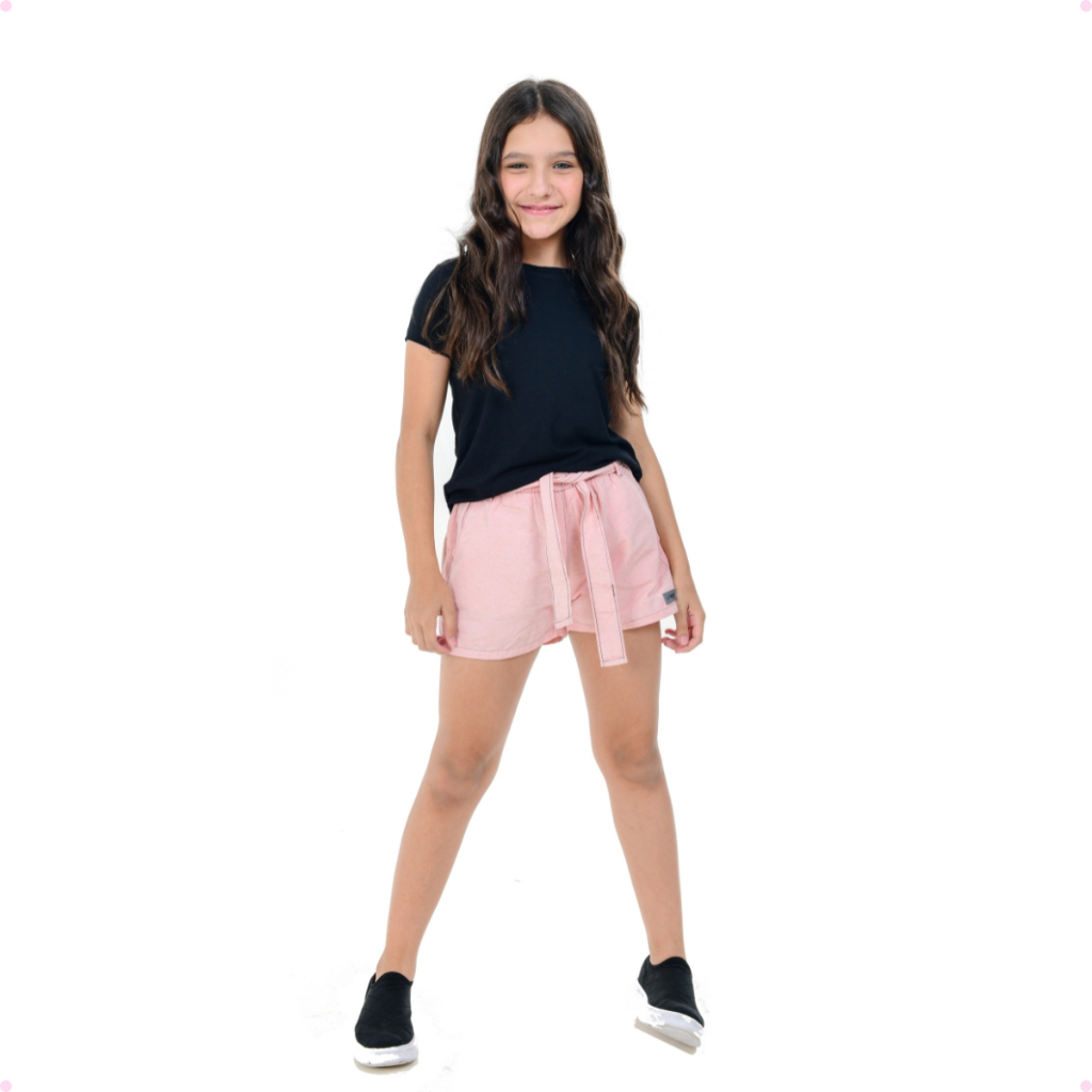 Camiseta T-shirt Meninas Moda Babylook Infanto Juvenil